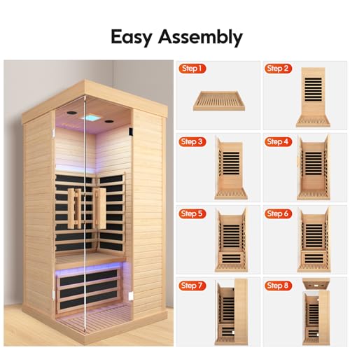 EPOFIT Single Person Far Infrared Sauna Natural