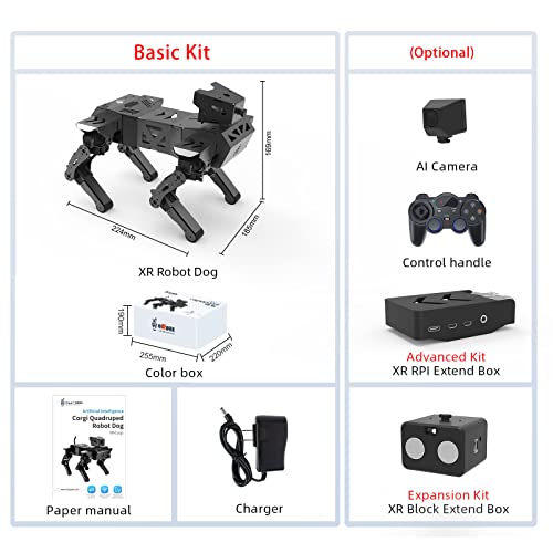 XiaoR Geek Smart Robot Dog Kit Black