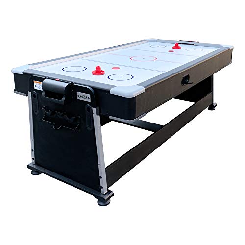 RACK Triad 7-Foot 3-in-1 Multi Game Swivel Billiard/Pool Table Green Felt With Black Body