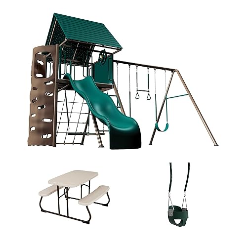 Lifetime Big Stuff Swing Set Playset Earthtone
