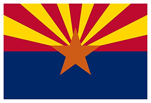 American Flag & Pole Co. 15'X25' Nylon Arizona State Flag Red, Blue, Gold, Cooper