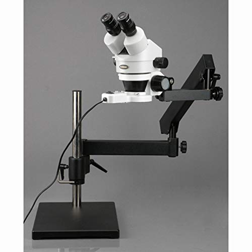 AmScope Professional Binocular Stereo Zoom Microscope with LED Ring Light Clear