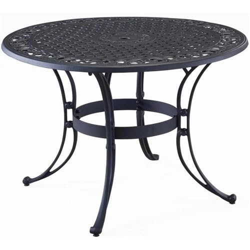 Pemberly Row Traditional Black Aluminum Chaise Lounge Black