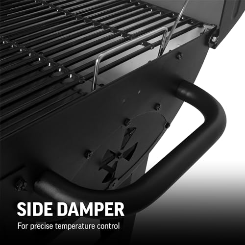 Char-Griller Texas Trio 3-Burner Gas & Charcoal Grill and Smoker Black