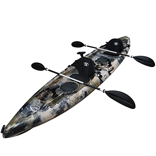 BKC TK181 Angler Tandem Fishing Kayak GreenCamo