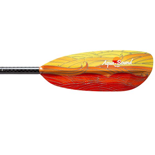 AQUA BOUND Tango Fiberglass Straight Shaft 4-Piece Kayak Paddle Fuego