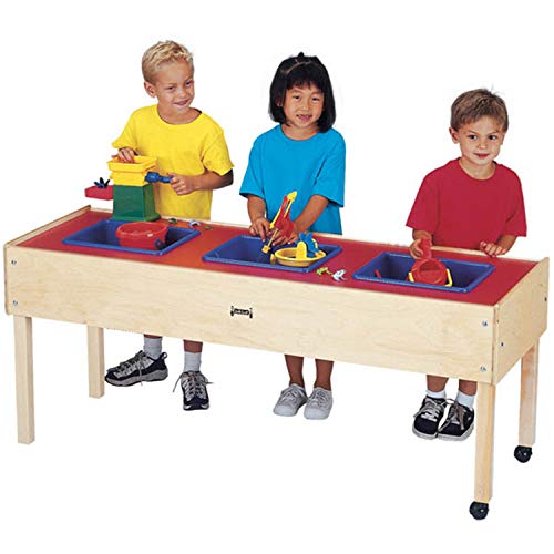 Jonti-Craft Toddler 3 Tub Sensory Table 20" Height Brown