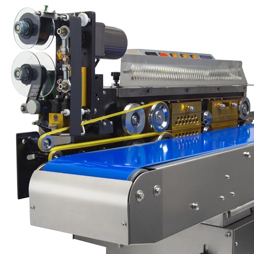 JORESTECH Stainless Steel Digital Horizontal Continuous Band Sealer 1000I with Coder Steel