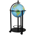 Replogle Empire Illuminated Bar Globe 16" Blue Ocean Map Gray