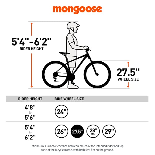 Mongoose Switchback Trail Hardtail Mountain Bike 21-Speed 27.5-Inch Neon Green