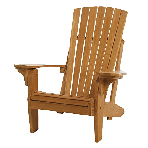 Arb Teak & Specialties Teak Folding Lounge Adirondack Chair Natural