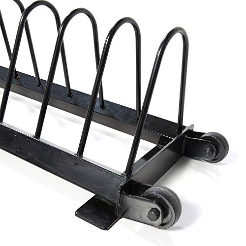 Power Systems Horizontal Plate Rack with Handle and Wheels Black