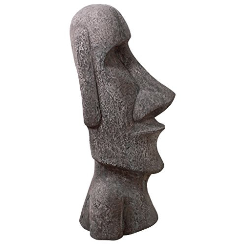 Design Toscano Easter Island Ahu Akivi Moai Monolith Garden Statue 72 in Grey Stone Finish