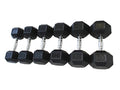 Apollo Athletics Rubber Dumbbell Set 5-50 lb Black