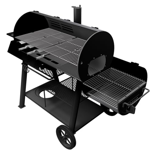Oklahoma Joe's Canyon Charcoal and Propane Gas Combination Smoker and Grill Black