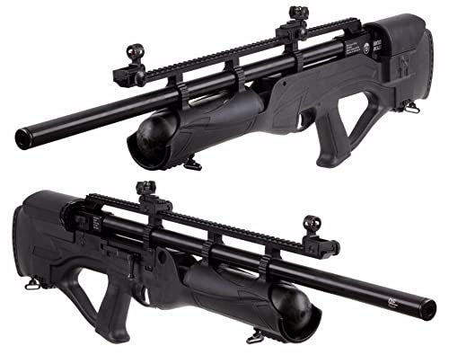 Wearable4U Hatsan HGHercBull-30 Hercules Bully .30 Caliber Air Rifle Bundle with Towel, 100 Pellets, 100 Targets Black