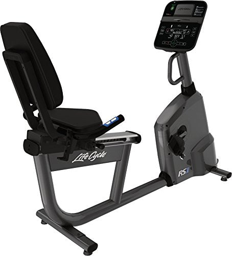 Life Fitness RS1 Recumbent Indoor Cycling Exercise Bike with Track Connect Console Gray