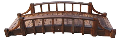 SamsGazebos Country Wood Garden Bridge 8' Brown