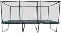 Galactic Xtreme Rectangle Gymnastics Trampoline 10x17 with Net Enclosure, Heavy Duty 750lbs Capacity, Green