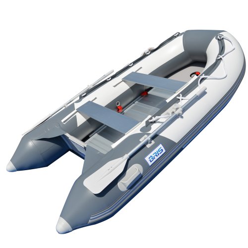 BRIS 10.8 ft Inflatable Boat Gray with White