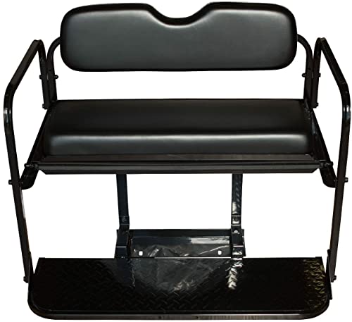 Performance Plus Carts Yamaha Golf Cart Flip Folding Rear Seat Kit Black