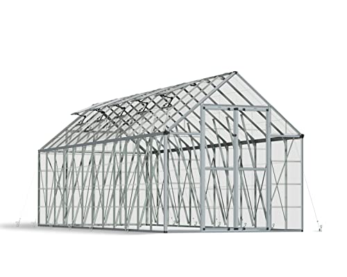 Palram Canopia Snap & Grow 8x24 Ft. Greenhouse Kit Silver