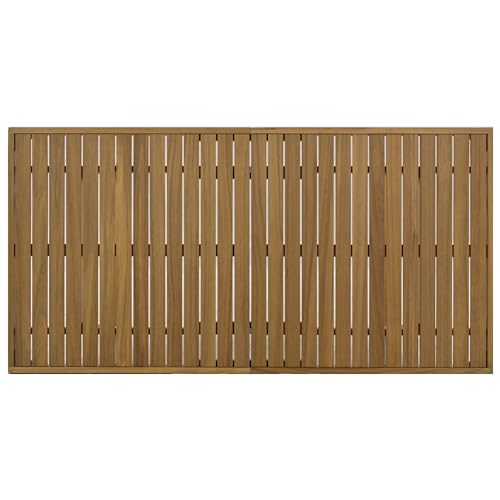 Merax Wood Outdoor Dining Table Set for 4 with Beige Cushions
