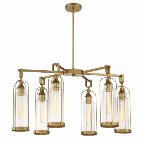 Bailey Street Home 6 Light Outdoor Pendant Vintage Style Black 17.75" Tall x 19.5" Wide