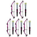 GENESIS Archery Compound Bow Kit Adjustable Draw Length 15" to 30" & Weight 10-20 lbs Left-Handed Purple