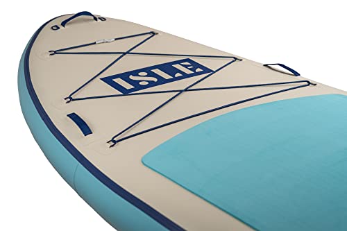 ISLE Surf and SUP Megalodon Inflatable Stand Up Paddle Board Aqua/Navy