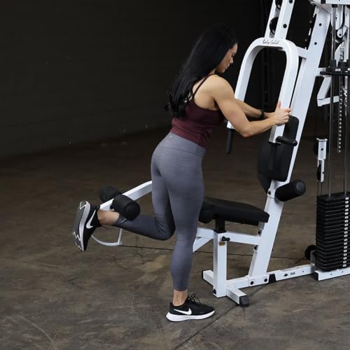 Body-Solid Multi-Station Home Gym 210lbs Red Stack Black Leg Press