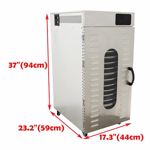 HQHAOTWU 16 Layers Rotary Food Dehydrator Machine Stainless Steel