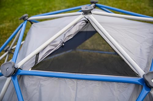 Jack and June Jungle Gym Canopy Set Outdoor Play UV-Resistant Blue/Grey
