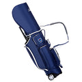 ACXZ Golf Clubs Cart Carry Bag with Wheels 5 Way Dividers, Lightweight Trolley Bag Blue