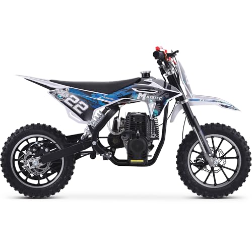 MotoTec 50cc Demon Kids Gas Dirt Bike Blue