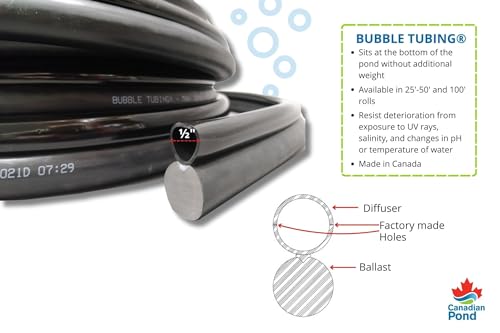 BUBBLE TUBING Fine Bubble Self-Sinking Diffuser Airline Black 100'