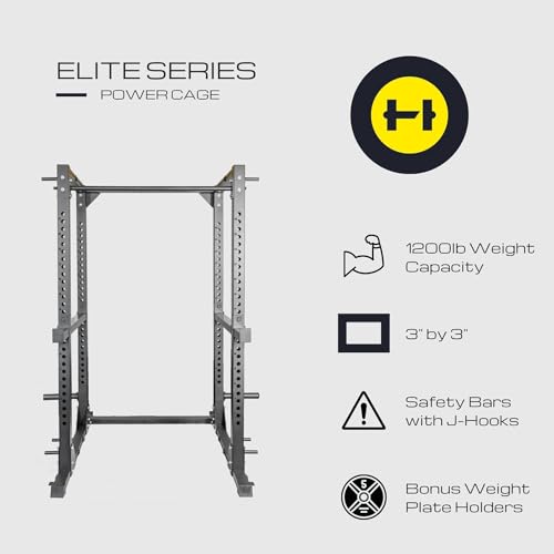 HULKFIT Elite Series Power Cage and Squat Rack Black
