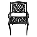 Oakland Living Modern Outdoor Mesh Lattice Aluminum 95-in Black Oval Dining Set