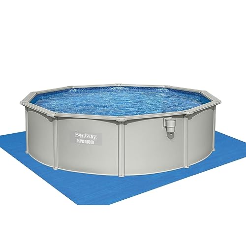 Bestway Hydrium 15'x 48" Steel Wall Above Ground Swimming Pool Set Gray