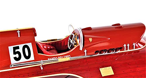 Old Modern Handicrafts Ferrari Hydroplane Wooden Model Medium Red