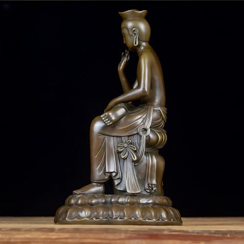 FENGSHUI-CAISHEN Pure Copper Meditating Buddha Statue Large Bronze