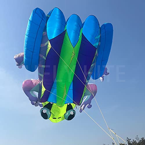 Yingfeida HFLY Large 20 SQ.M. Blue Inflatable Frog Kite for Adults