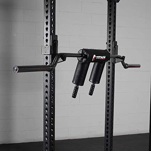 Titan Fitness Rackable Safety Squat Olympic Bar 1,500 LB Shoulder and Arm Pads Balanced Camber Design