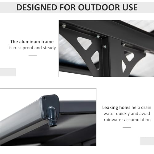 Outsunny 16.5' x 10' Outdoor Polycarbonate Pergola Gray