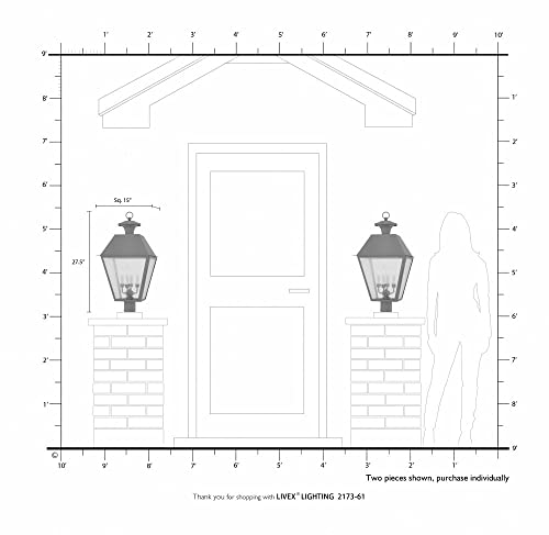 Livex Mansfield 4-Light Outdoor Post Head Black