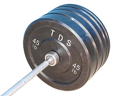 TDS 300 lb Olympic Weight Set with Rubber Bumper Plates, Iron Plates, and Olympic Bar
