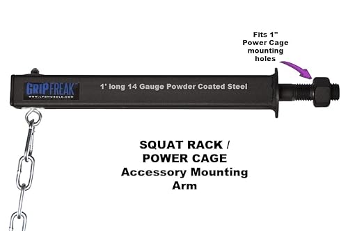 GRIP FREAK Grip Strength Trainer Slip Grips Power Rack Arm & Weight Plate Loader