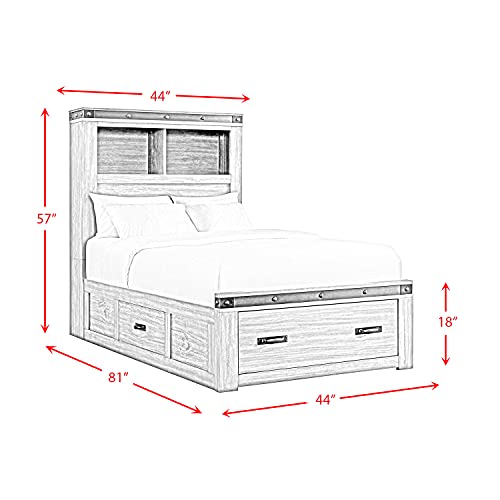 Picket House Furnishings Montauk Twin Platform Storage Bed Black