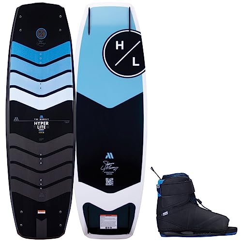 Hyperlite Murray Pro Mens Wakeboard 139 W/Session Bindings Black/Yellow 139cm/(7-10.5)