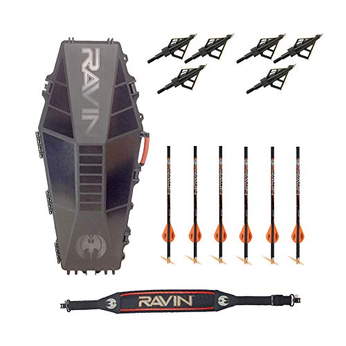 RAVIN Crossbows Hard Case with Shoulder Sling & Six .003 Lighted Nock Arrows Bundle